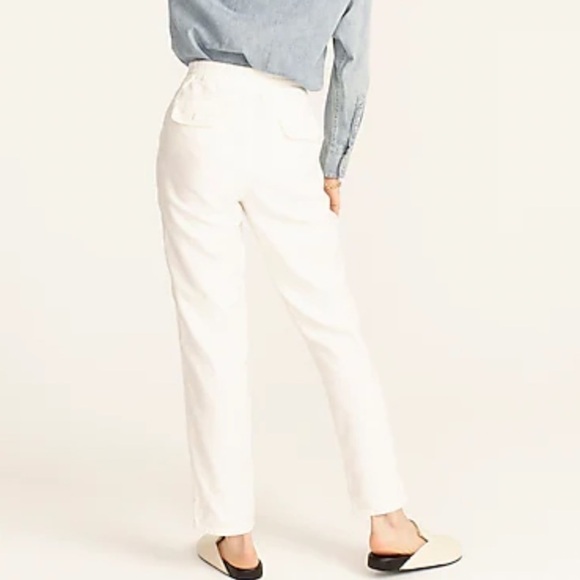 J crew tie waist camp pants natural - Picture 2 of 6